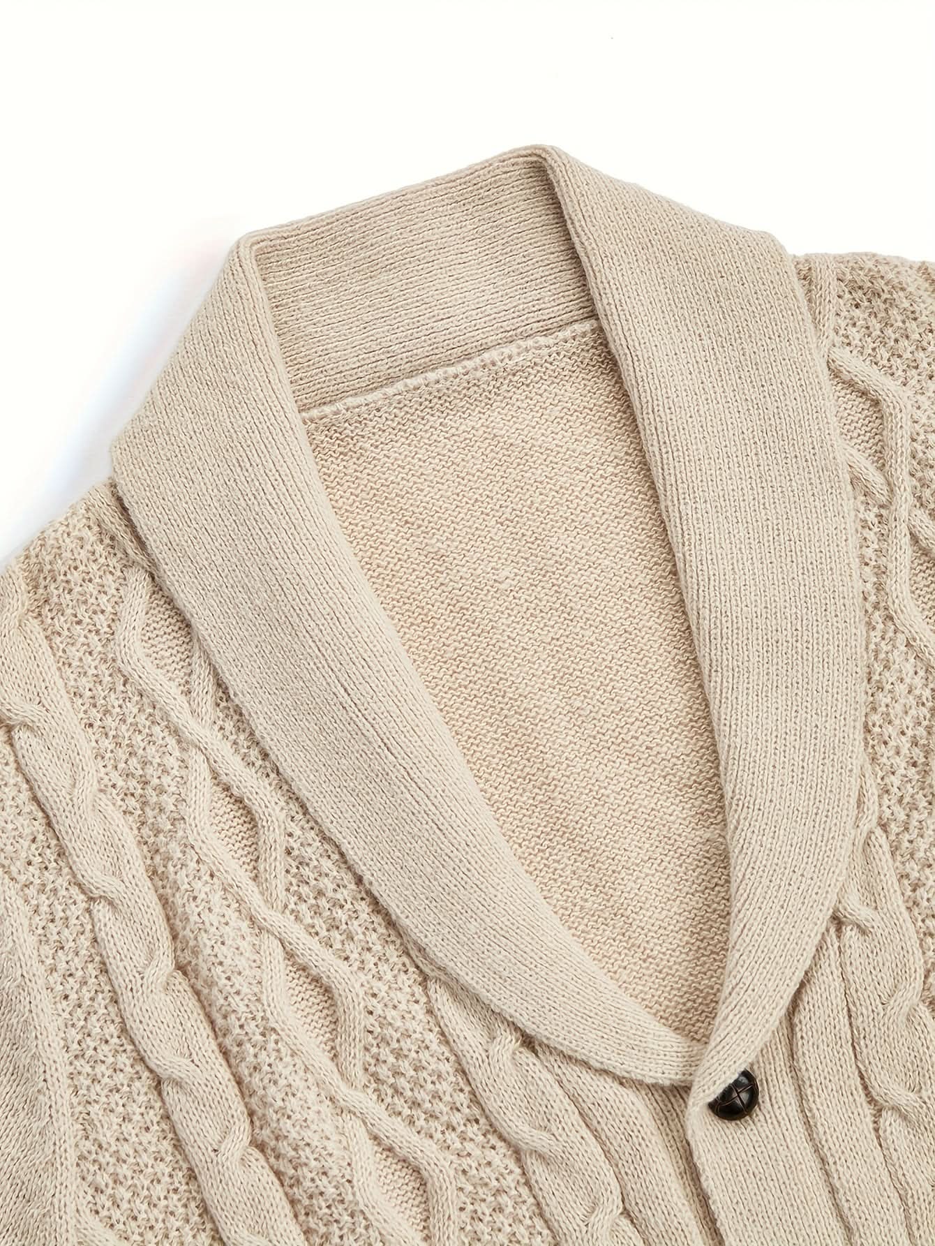 Caliah - Men's Button-Up Cardigan Sweater
