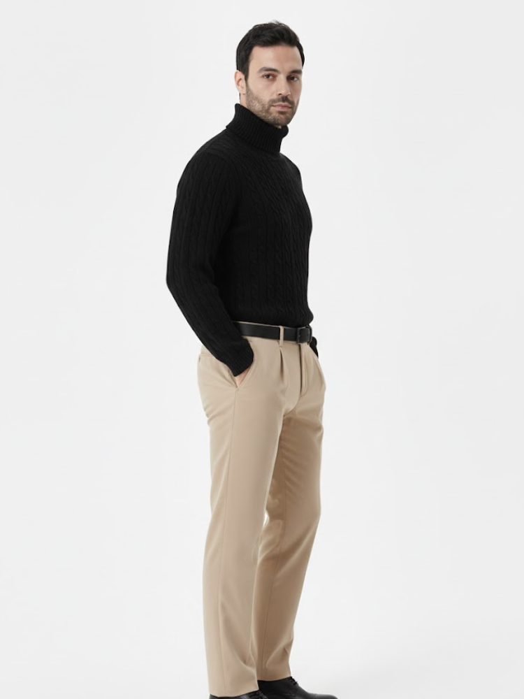 Caliah Classic – Winter Turtleneck Sweater & Trousers Set