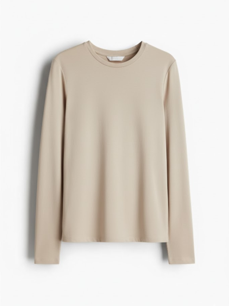 Caliah - Long-sleeve high-neck top