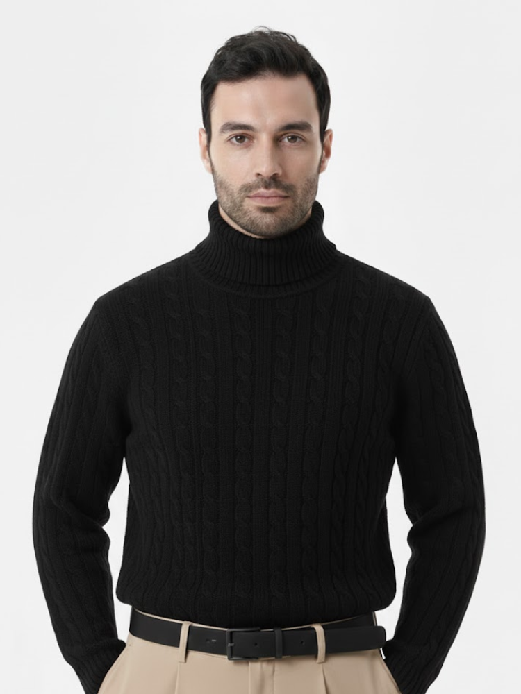Caliah Classic – Winter Turtleneck Sweater & Trousers Set