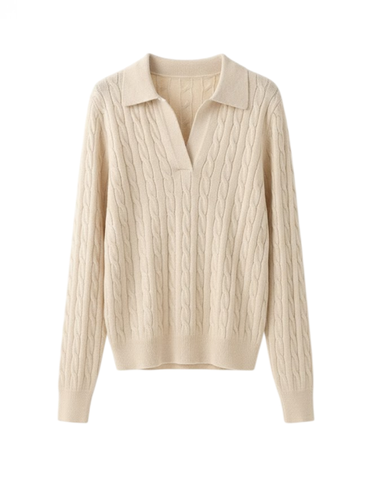 Caliah - Women's V-Neck Knit Sweater Top