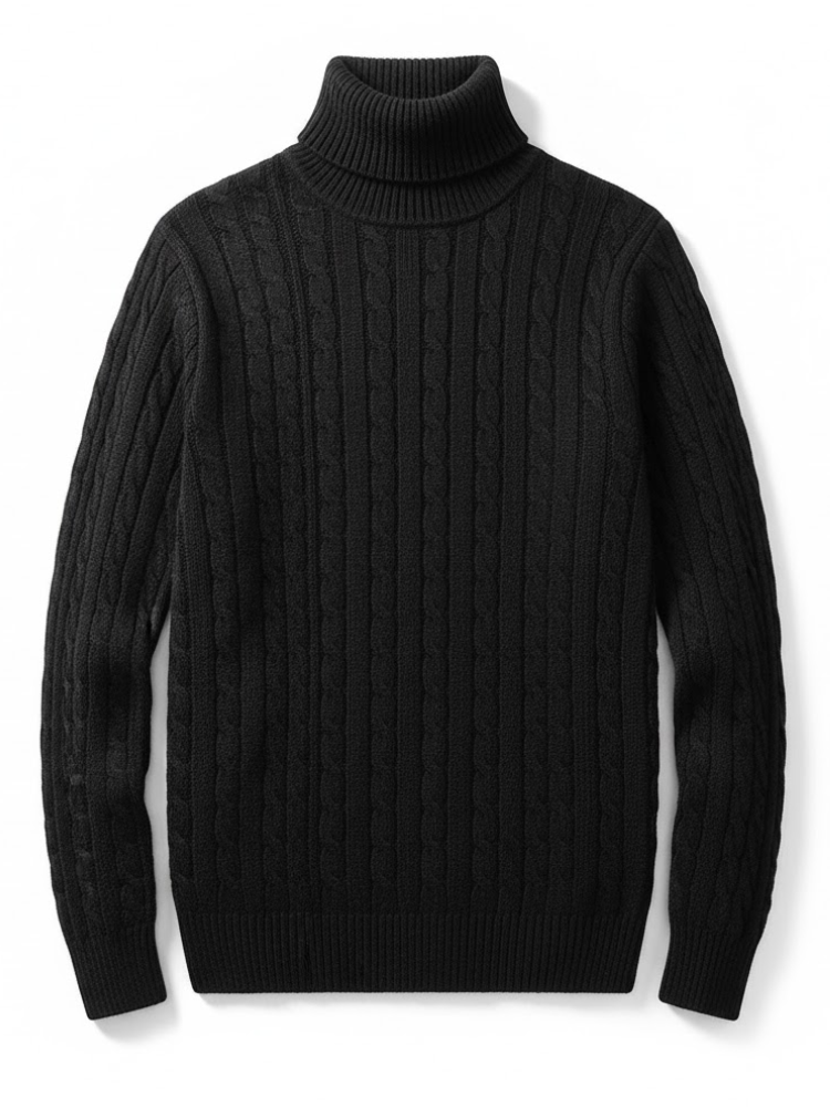 Caliah - Cable Knit Turtleneck Jumper